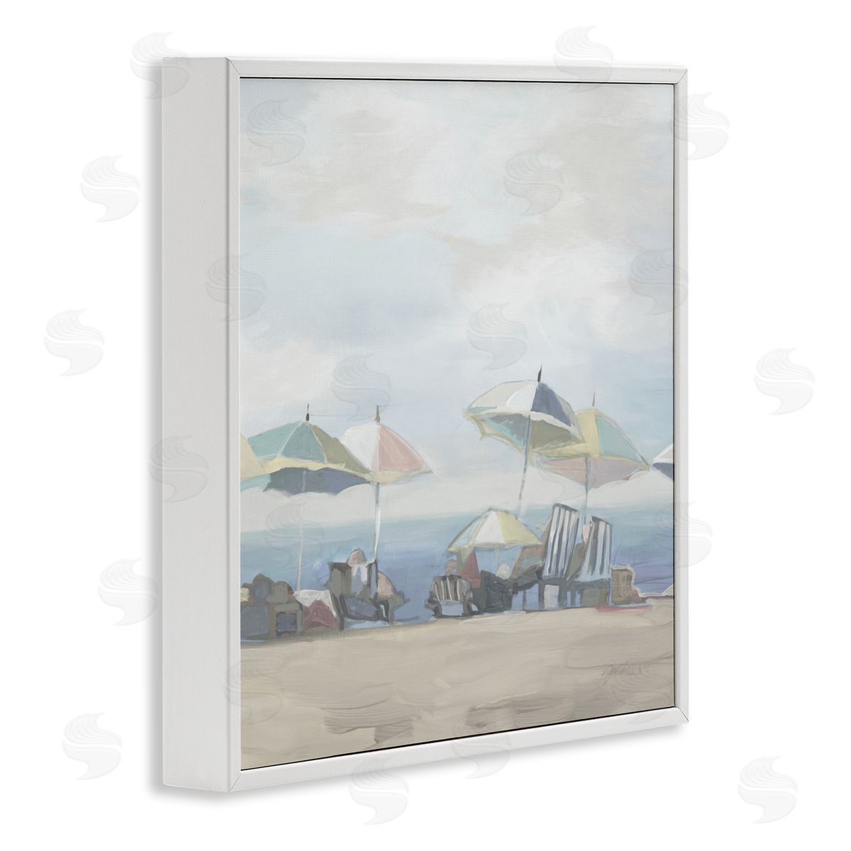 Liz Jardine Subtle Beach Breeze Scene Canvas Wall Art Print