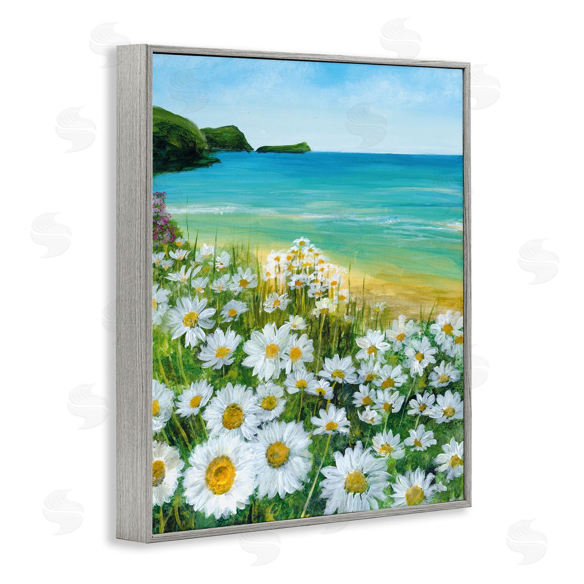 Georgie Harrison Seaside Daisy Meadow Canvas Wall Art Print
