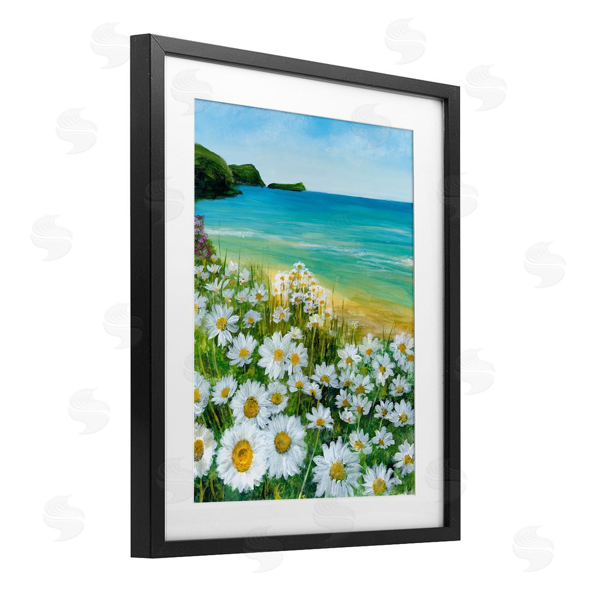 Georgie Harrison Seaside Daisy Meadow Canvas Wall Art Print