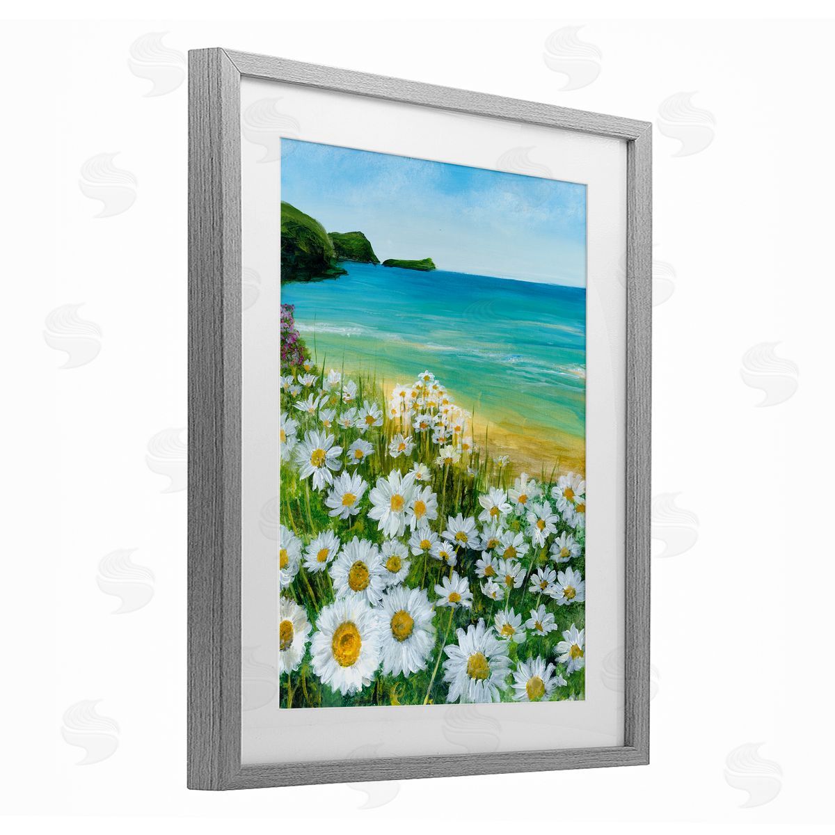 Georgie Harrison Seaside Daisy Meadow Canvas Wall Art Print