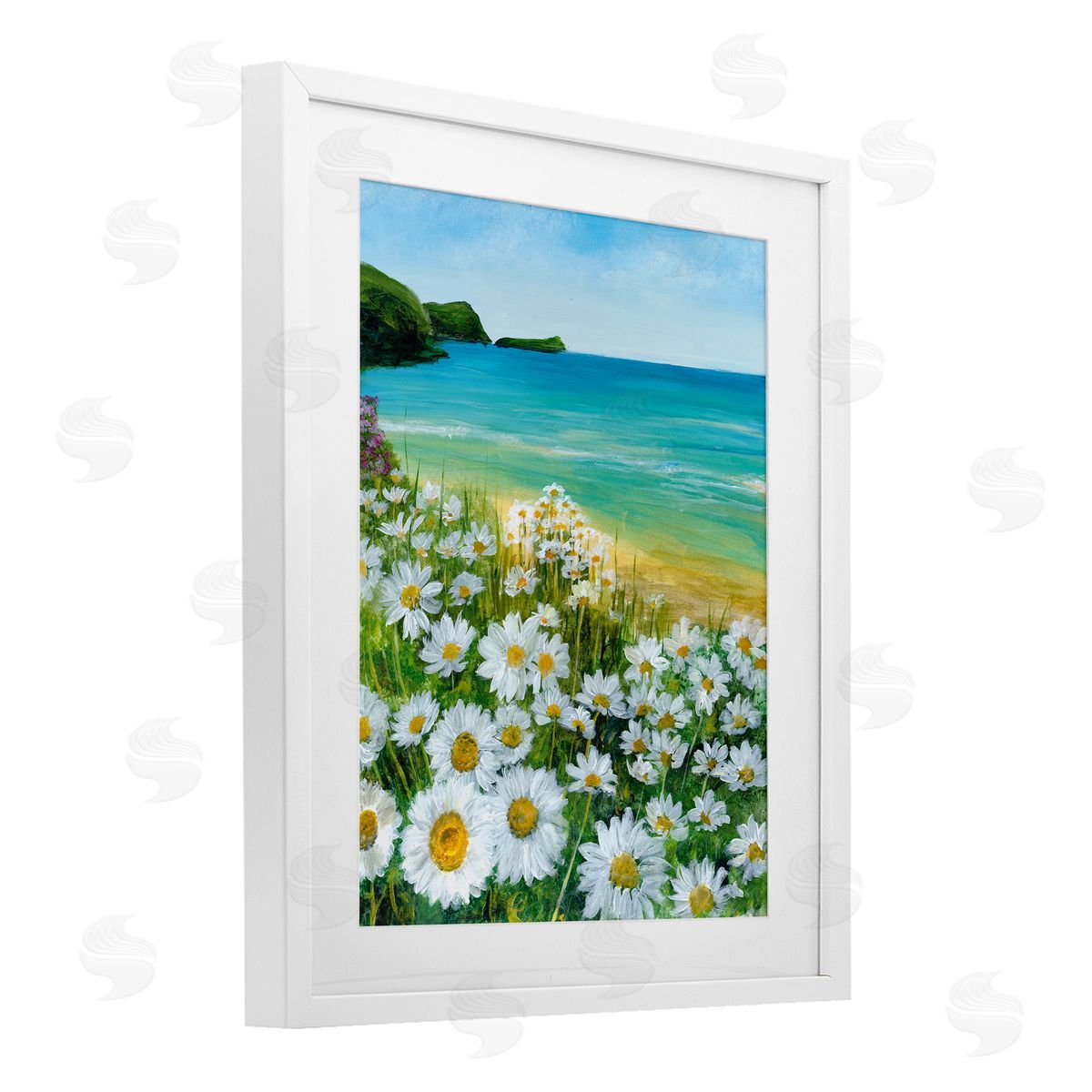 Georgie Harrison Seaside Daisy Meadow Canvas Wall Art Print