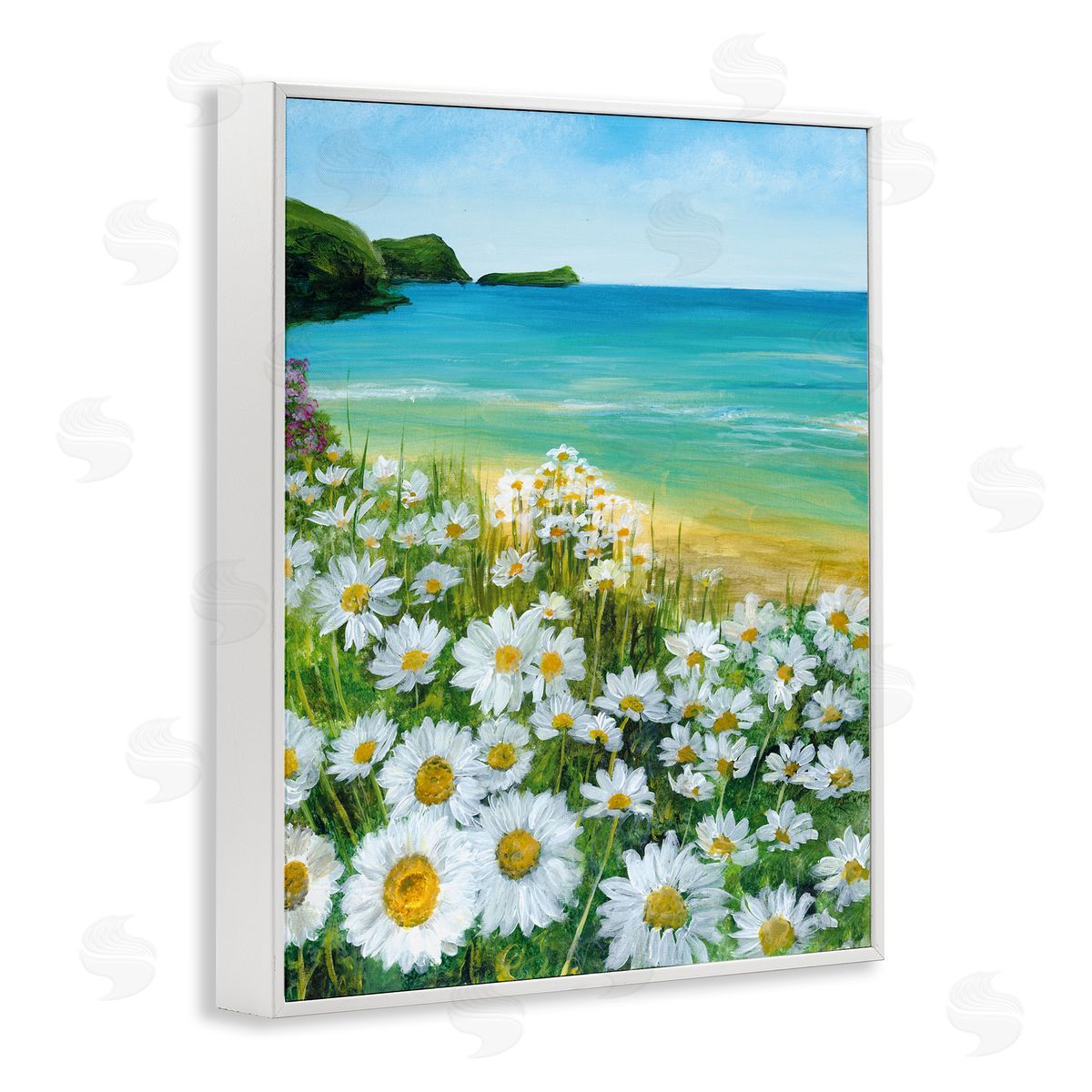 Georgie Harrison Seaside Daisy Meadow Canvas Wall Art Print