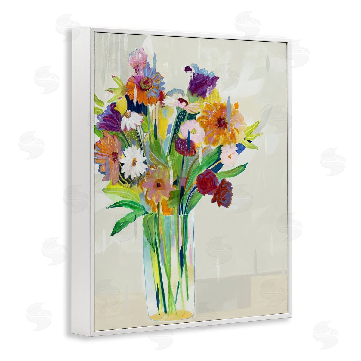Jill Martin Bright Flower Assortment Vase Canvas Wall Art Print