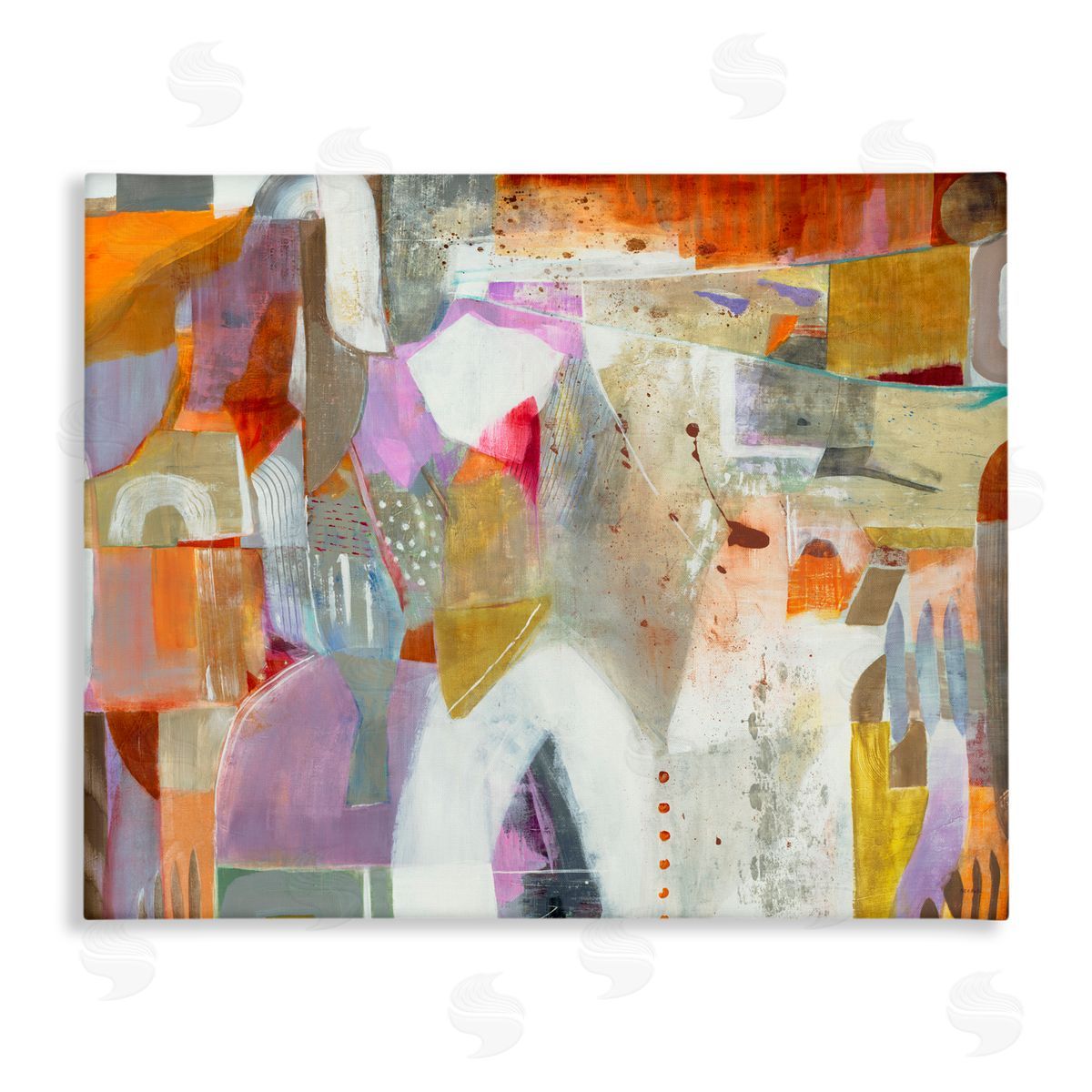 Jill Martin Warm Eclectic Composition Canvas Wall Art Print