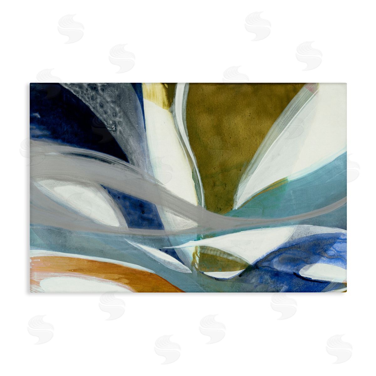 Liz Jardine Contemporary Waved Tendrils Canvas Wall Art Print