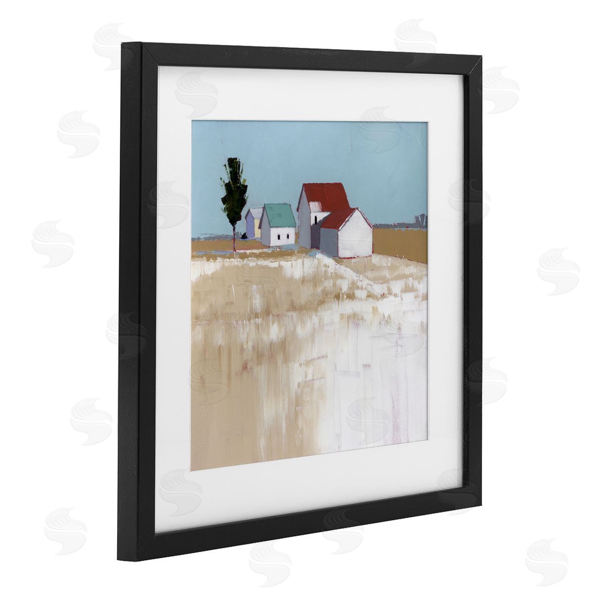 Ruth LaGue Snow On The Roof Farmhouse Canvas Wall Art Print