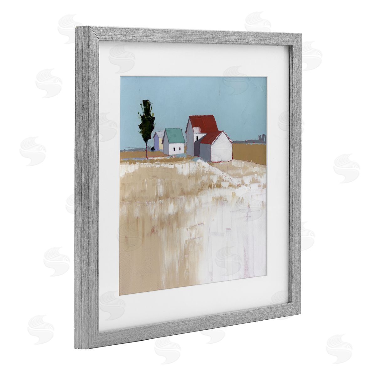 Ruth LaGue Snow On The Roof Farmhouse Canvas Wall Art Print