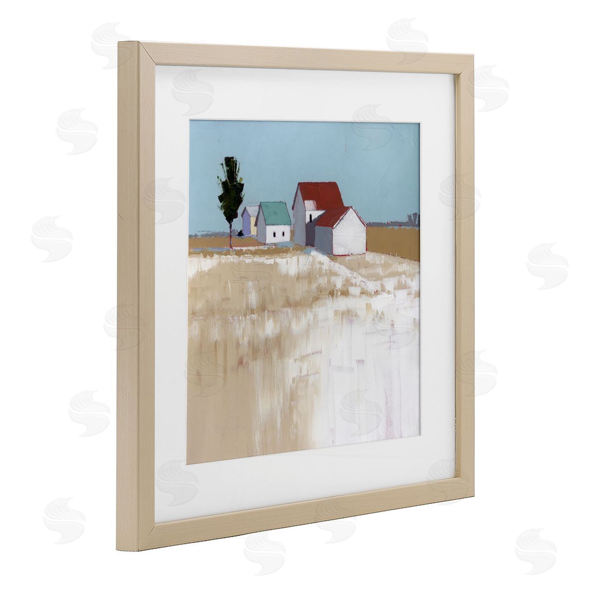 Ruth LaGue Snow On The Roof Farmhouse Canvas Wall Art Print