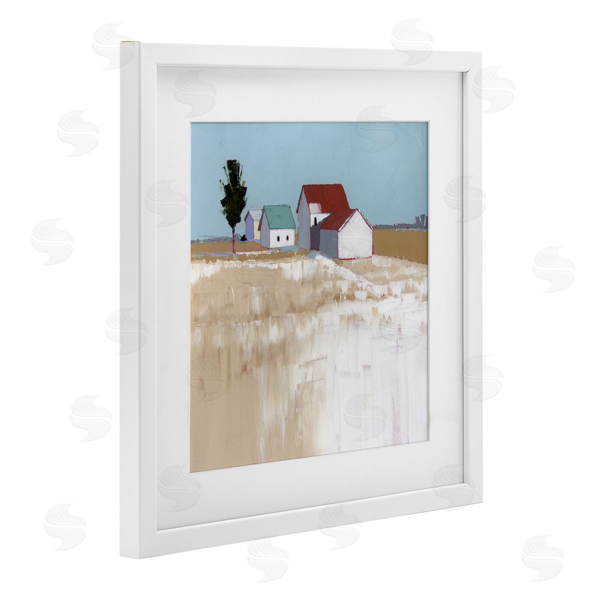Ruth LaGue Snow On The Roof Farmhouse Canvas Wall Art Print