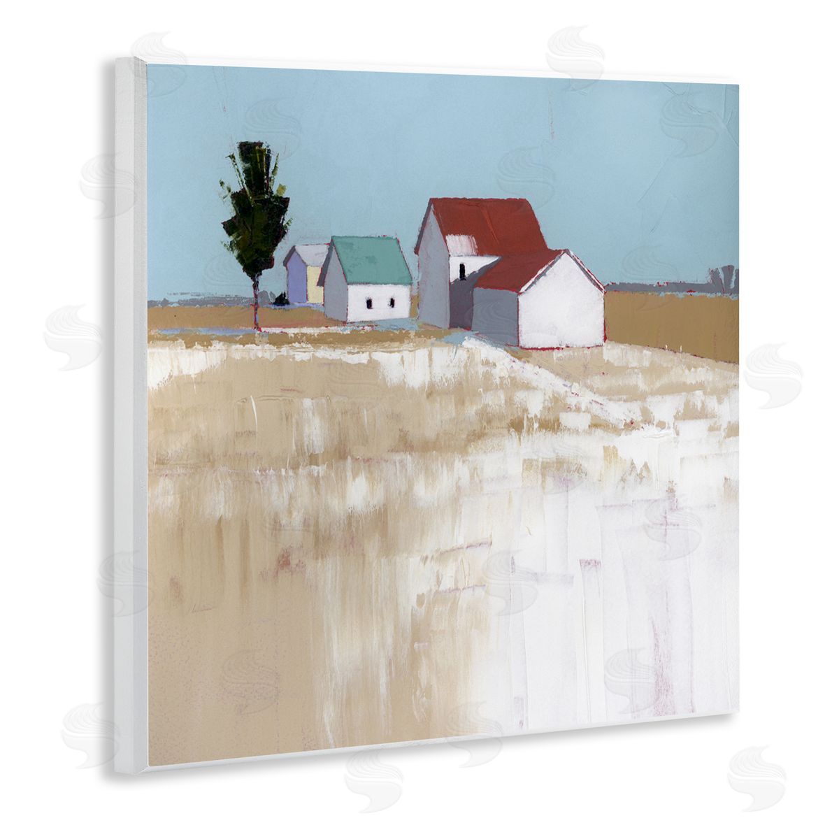 Ruth LaGue Snow On The Roof Farmhouse Canvas Wall Art Print