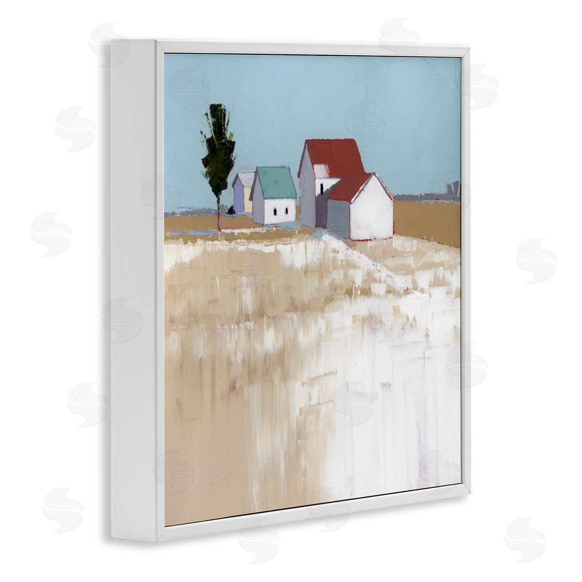 Ruth LaGue Snow On The Roof Farmhouse Canvas Wall Art Print