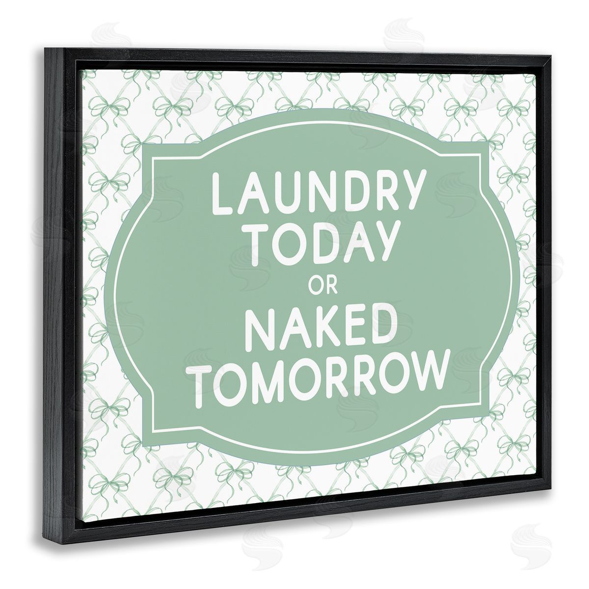 Lettered and Lined Laundry Today Humor Vintage Canvas Wall Art Print