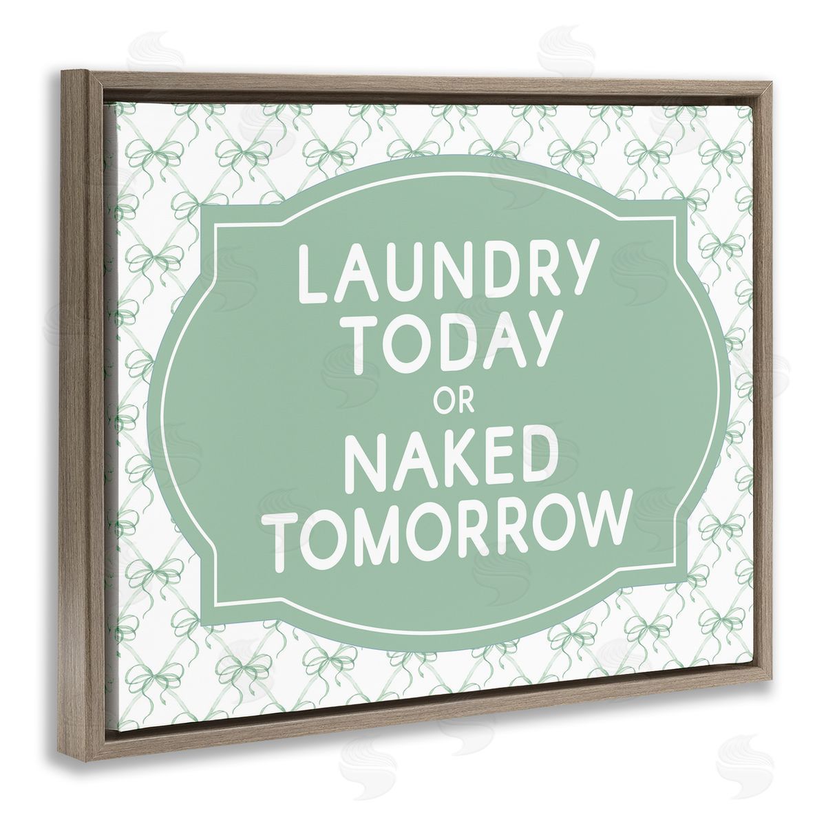 Lettered and Lined Laundry Today Humor Vintage Canvas Wall Art Print