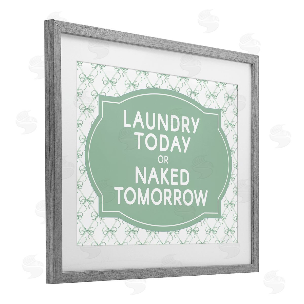Lettered and Lined Laundry Today Humor Vintage Canvas Wall Art Print