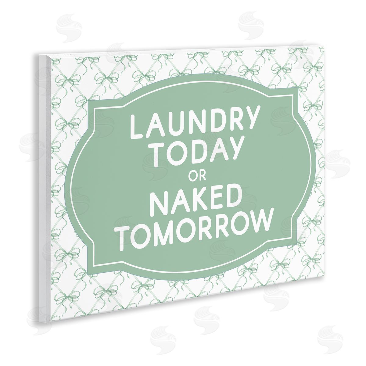 Lettered and Lined Laundry Today Humor Vintage Canvas Wall Art Print