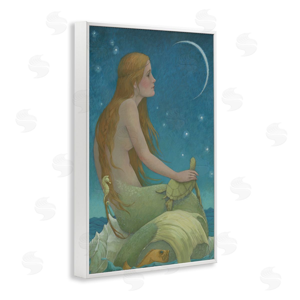 Christina P. Wyatt New Moon Mermaid Portrait Canvas Wall Art Print
