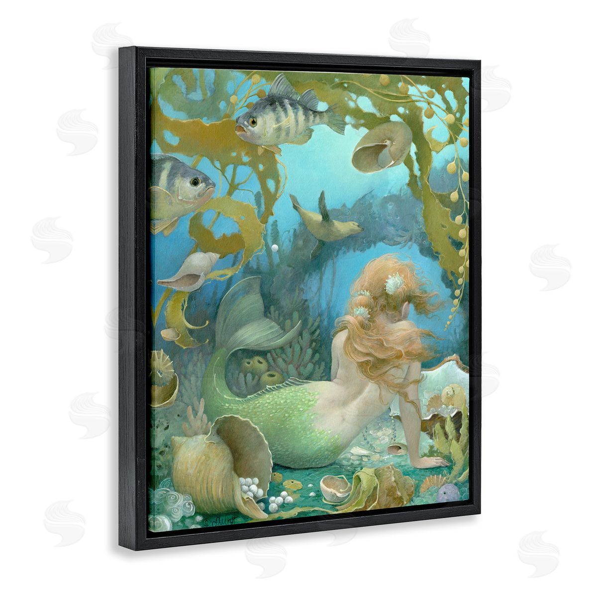 Christina P. Wyatt Sea of Jewels Mermaid Portrait Canvas Wall Art Print