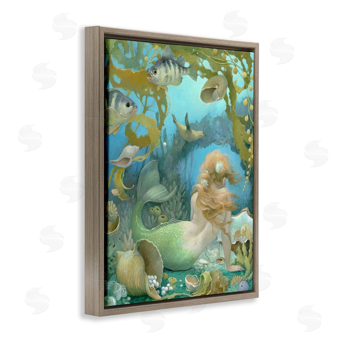 Christina P. Wyatt Sea of Jewels Mermaid Portrait Canvas Wall Art Print