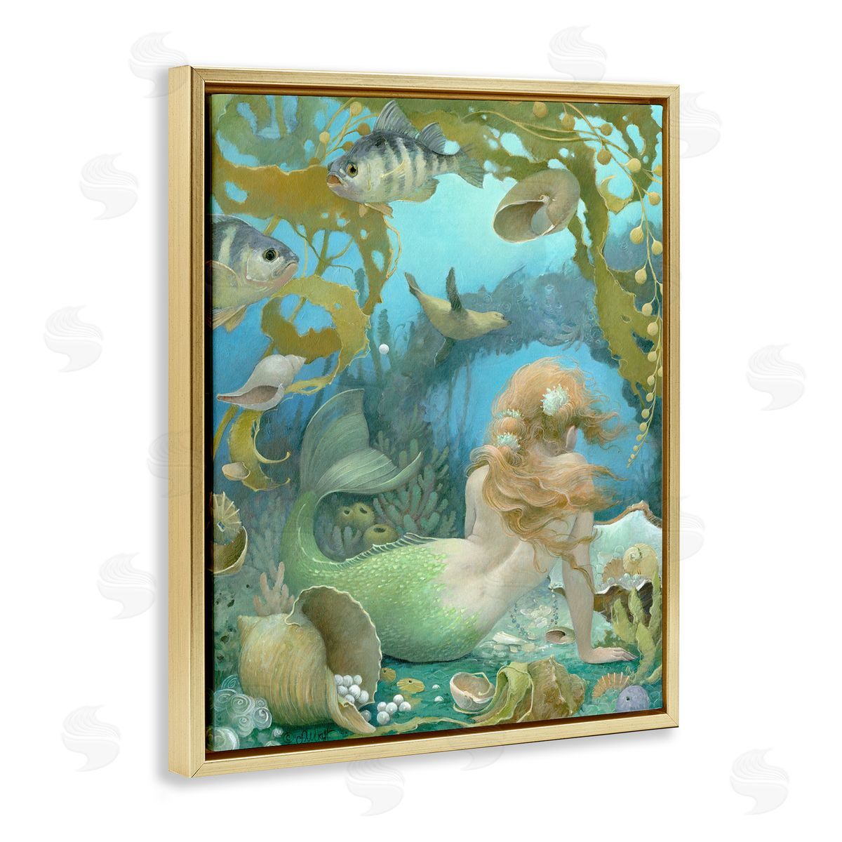 Christina P. Wyatt Sea of Jewels Mermaid Portrait Canvas Wall Art Print