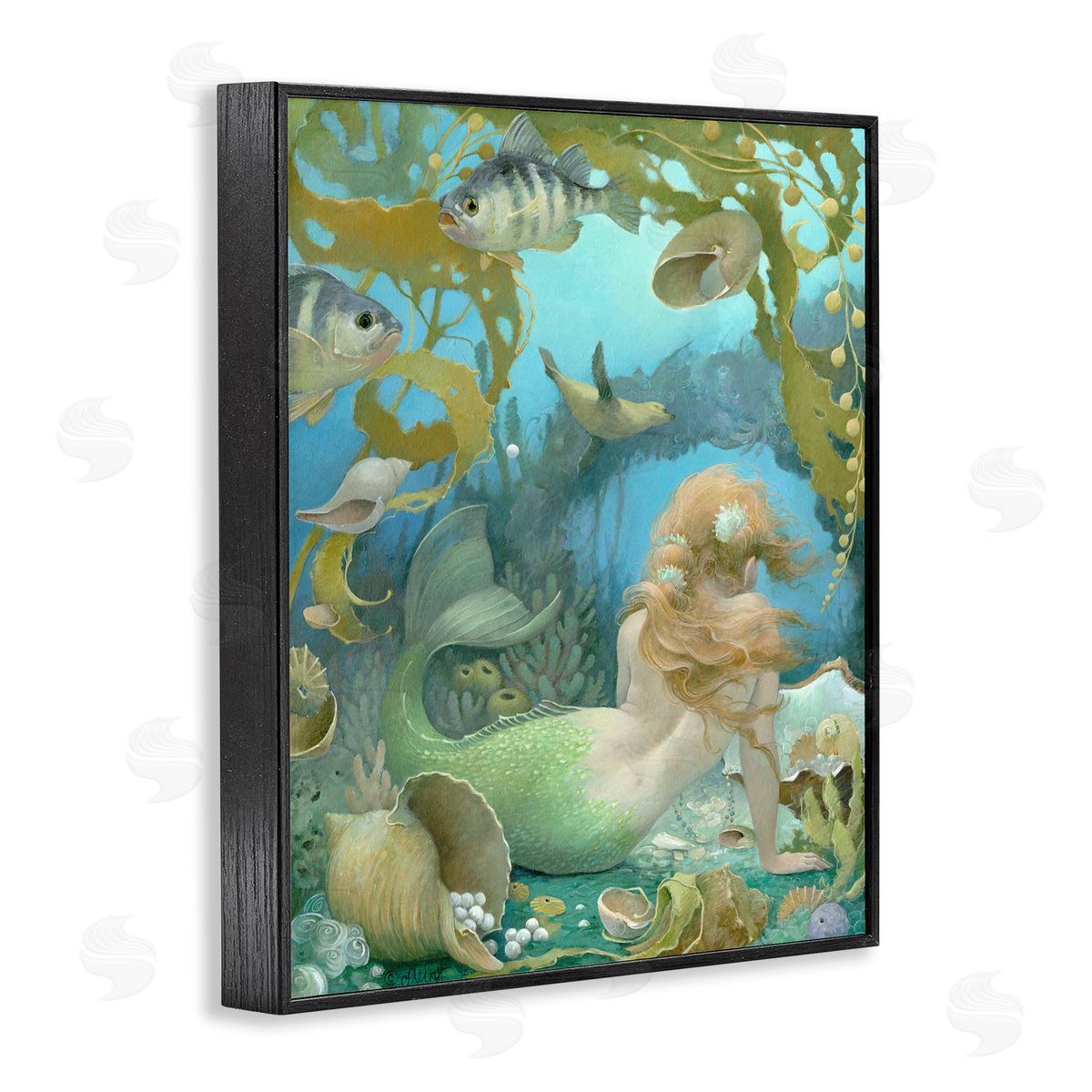 Christina P. Wyatt Sea of Jewels Mermaid Portrait Canvas Wall Art Print