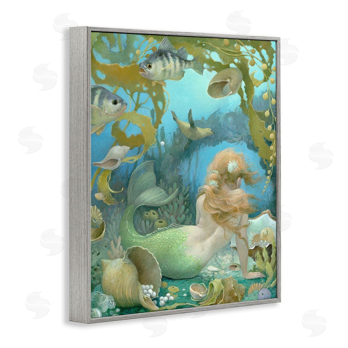 Christina P. Wyatt Sea of Jewels Mermaid Portrait Canvas Wall Art Print