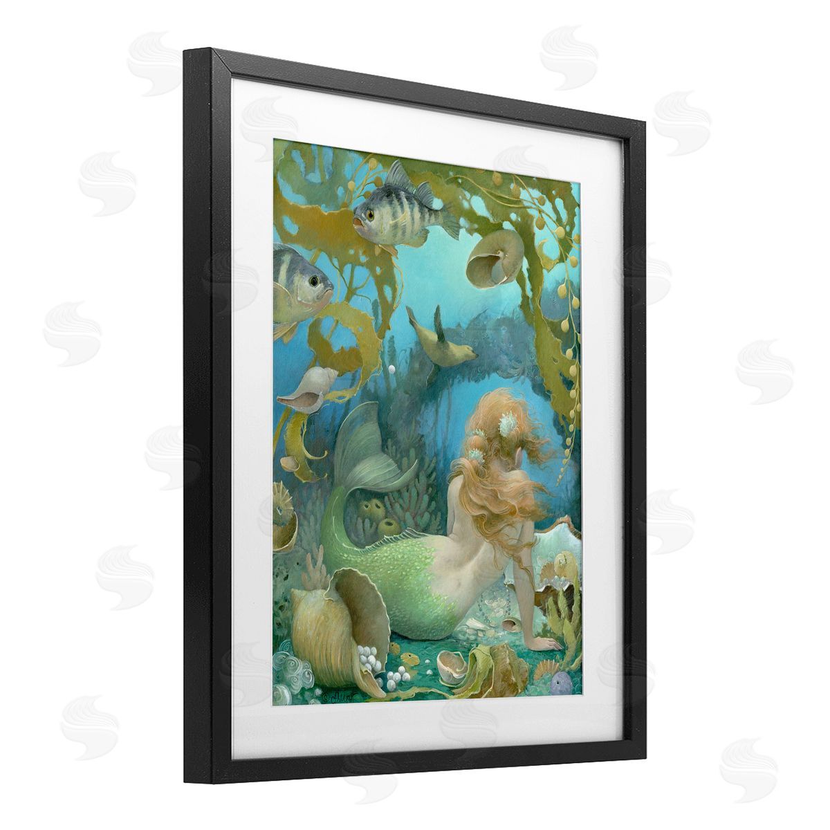 Christina P. Wyatt Sea of Jewels Mermaid Portrait Canvas Wall Art Print