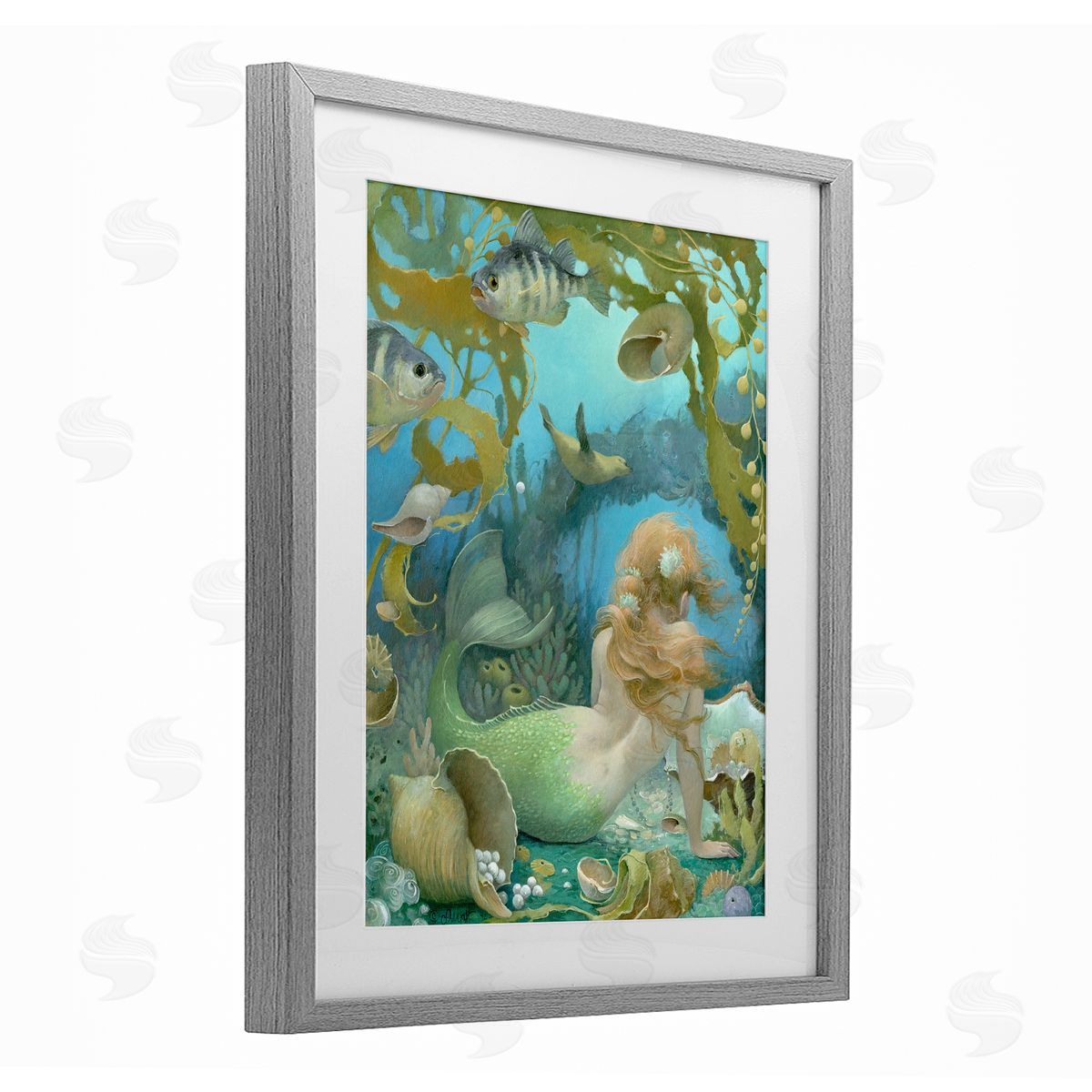 Christina P. Wyatt Sea of Jewels Mermaid Portrait Canvas Wall Art Print