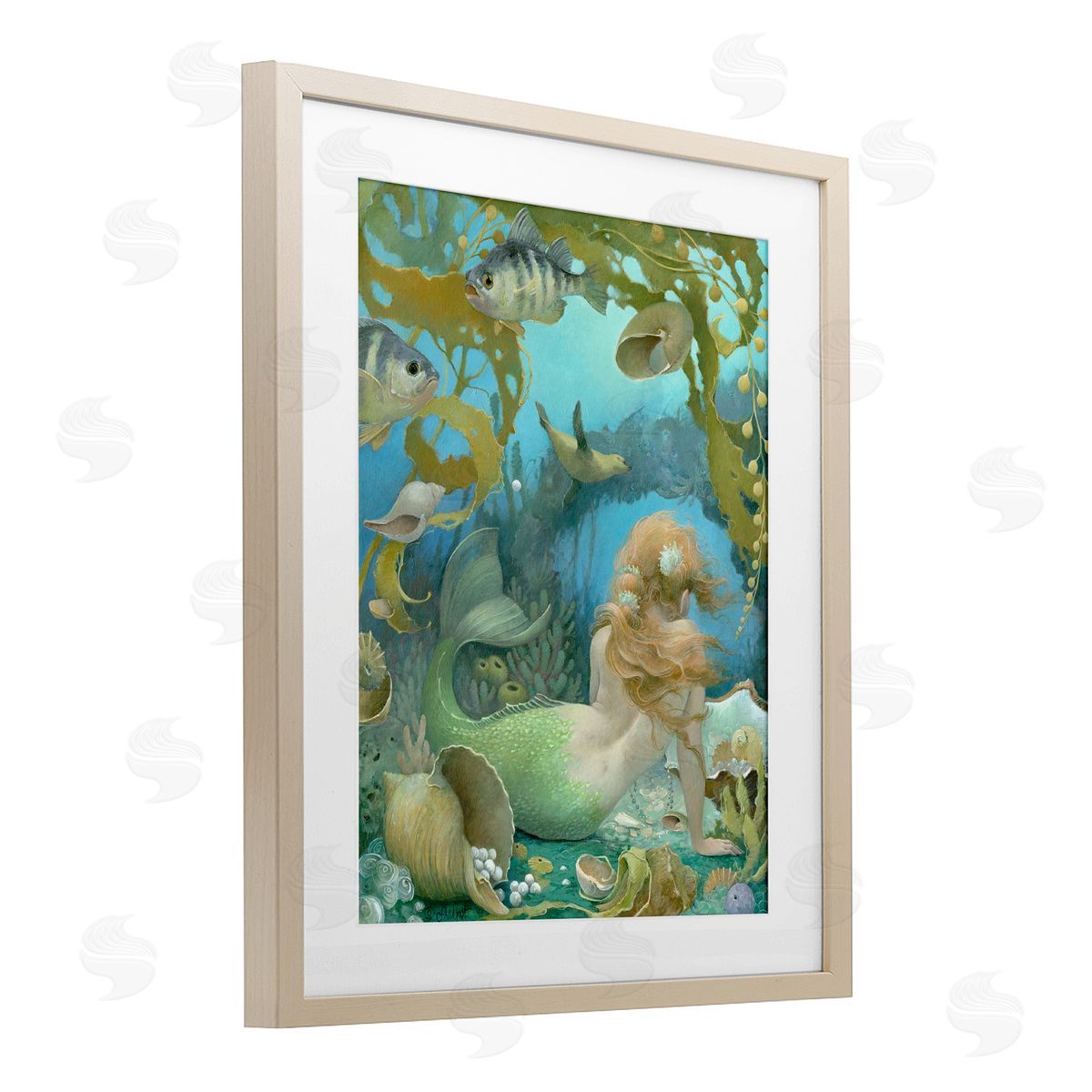 Christina P. Wyatt Sea of Jewels Mermaid Portrait Canvas Wall Art Print