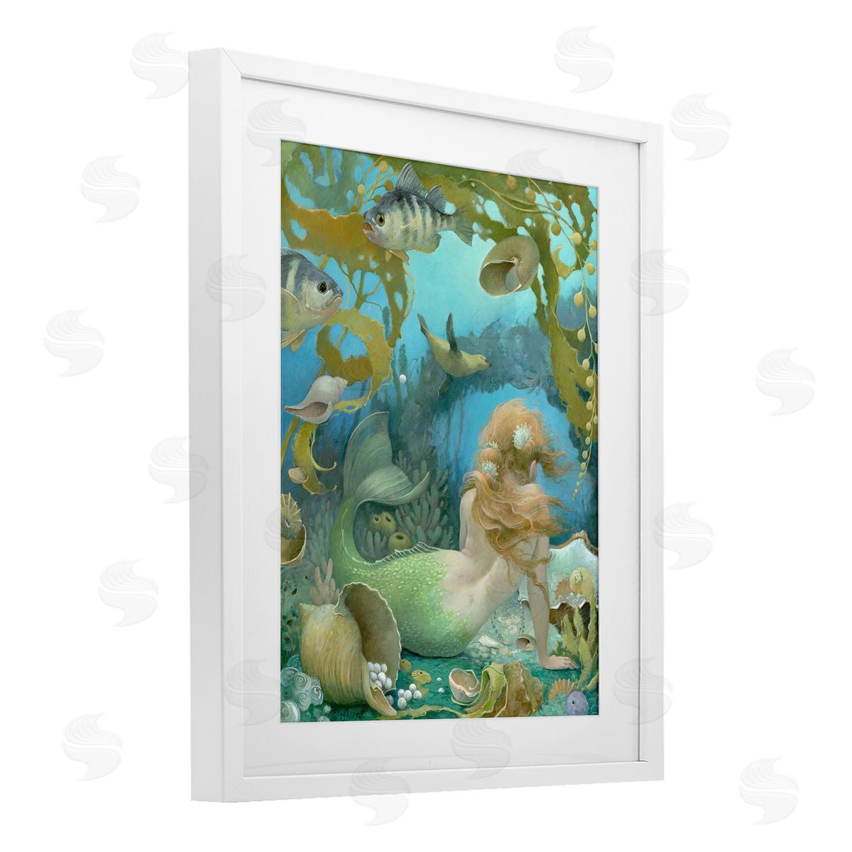 Christina P. Wyatt Sea of Jewels Mermaid Portrait Canvas Wall Art Print