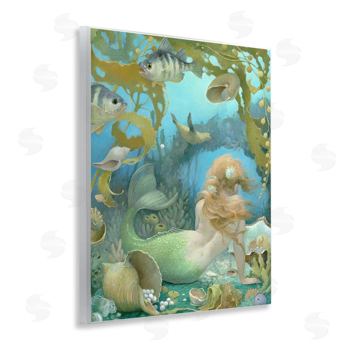 Christina P. Wyatt Sea of Jewels Mermaid Portrait Canvas Wall Art Print