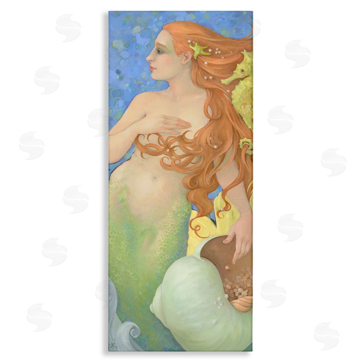 Christina P. Wyatt The Gatekeepers Mermaid Portrait Canvas Wall Art Print