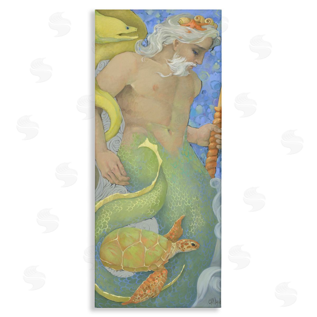 Christina P. Wyatt The Gatekeepers Merman Portrait Canvas Wall Art Print