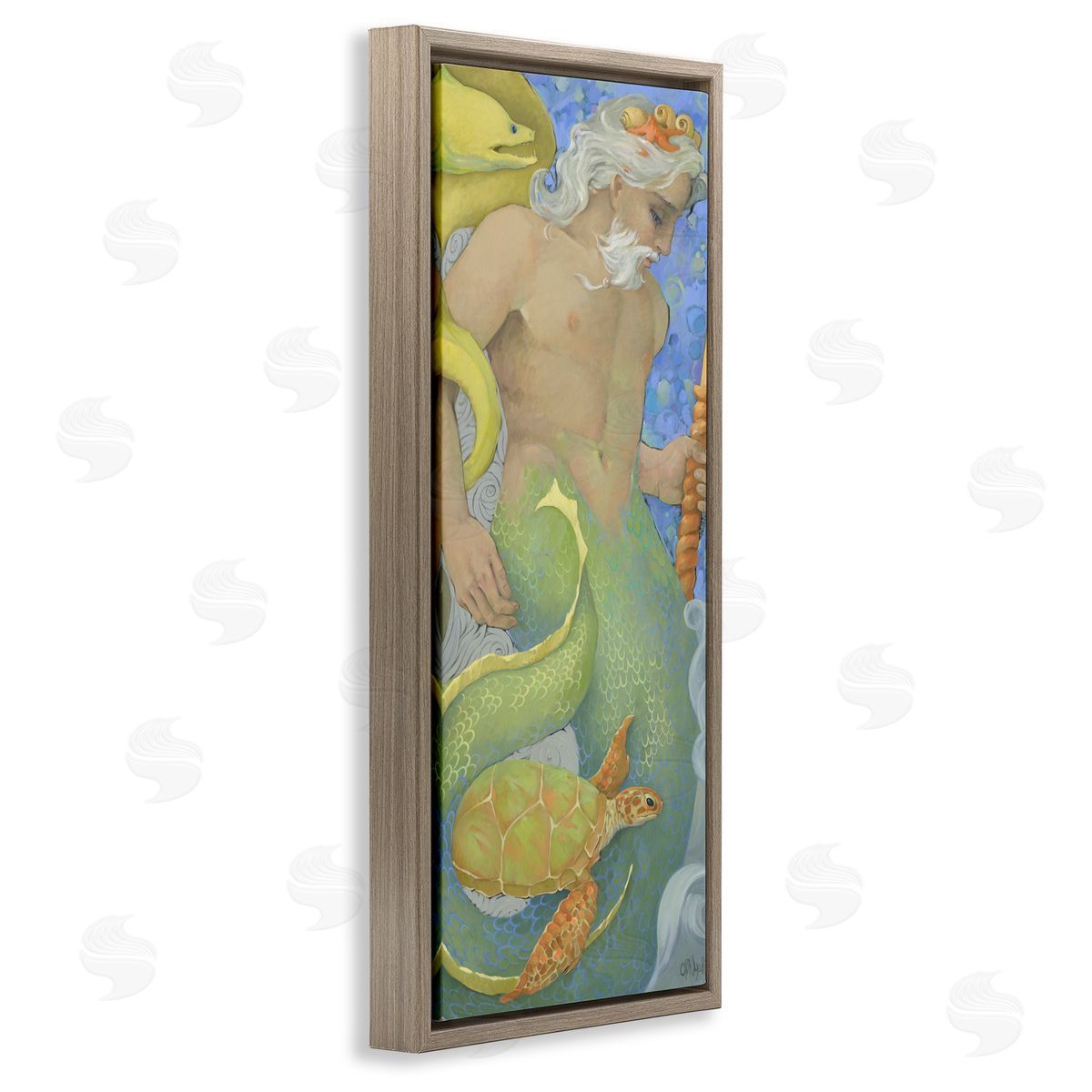 Christina P. Wyatt The Gatekeepers Merman Portrait Canvas Wall Art Print