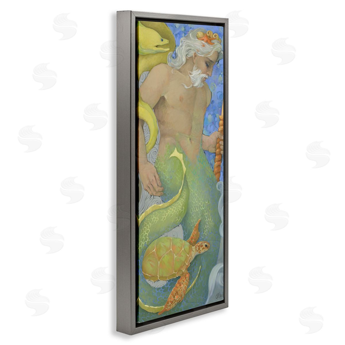 Christina P. Wyatt The Gatekeepers Merman Portrait Canvas Wall Art Print