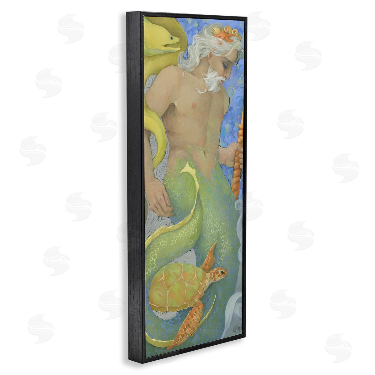 Christina P. Wyatt The Gatekeepers Merman Portrait Canvas Wall Art Print