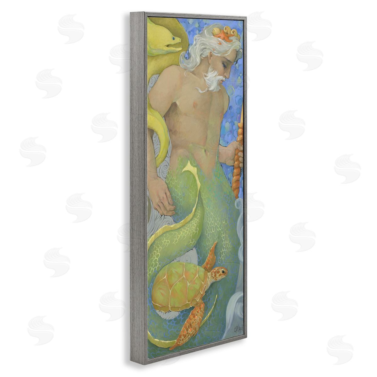 Christina P. Wyatt The Gatekeepers Merman Portrait Canvas Wall Art Print