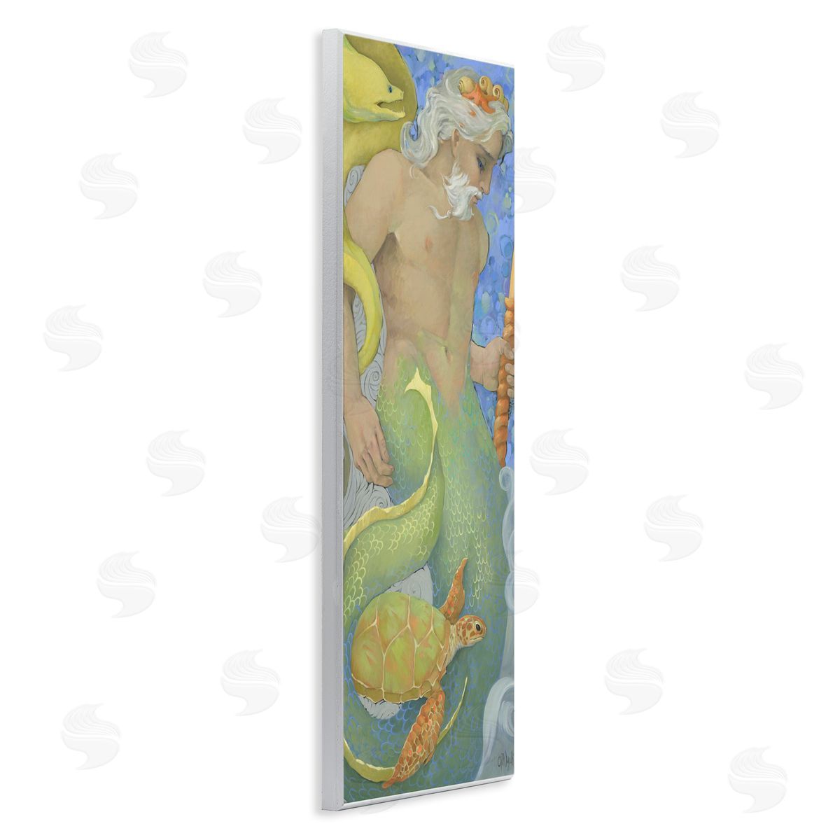 Christina P. Wyatt The Gatekeepers Merman Portrait Canvas Wall Art Print