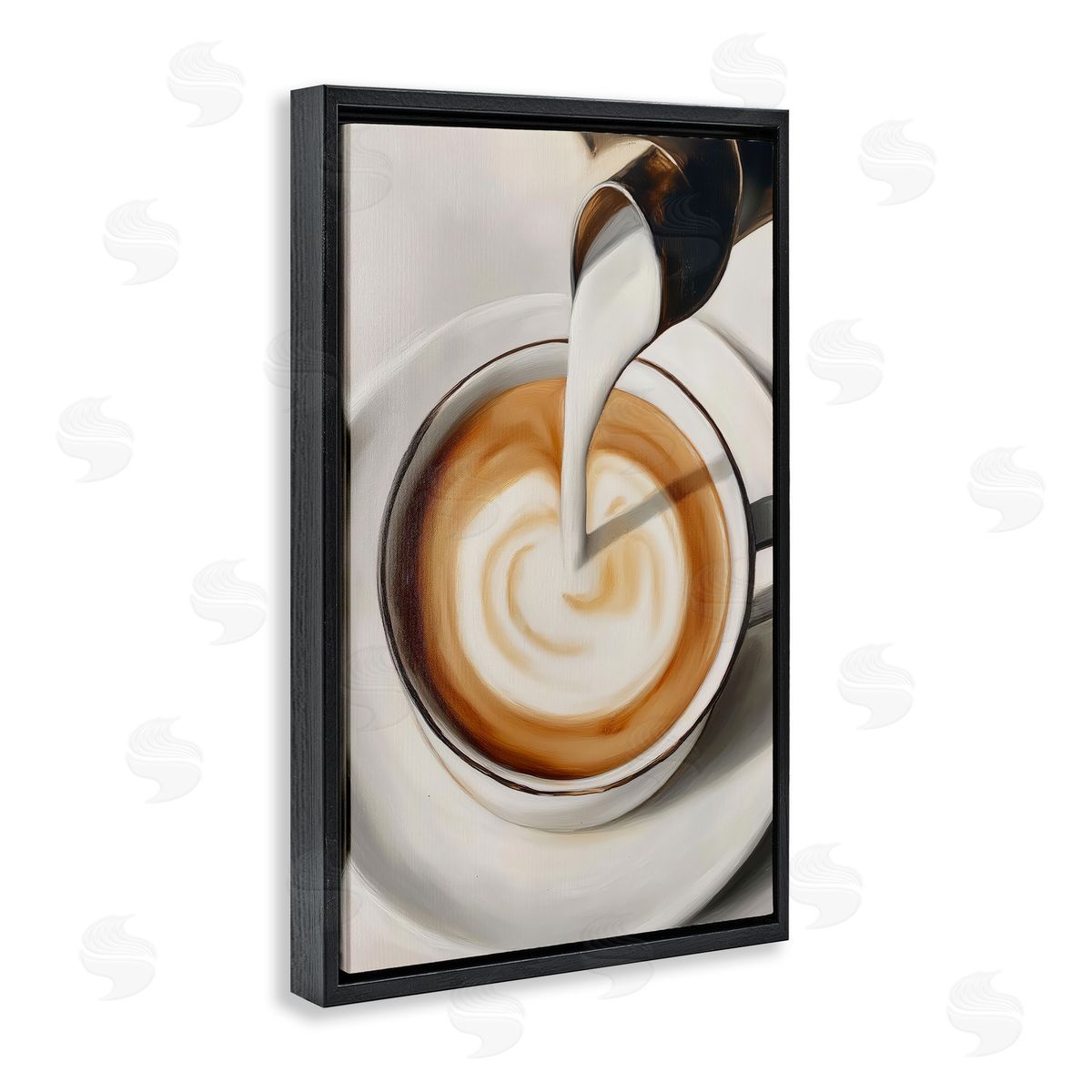 Annabelle Hall Pouring Latte Milk Swirl Canvas Wall Art Print