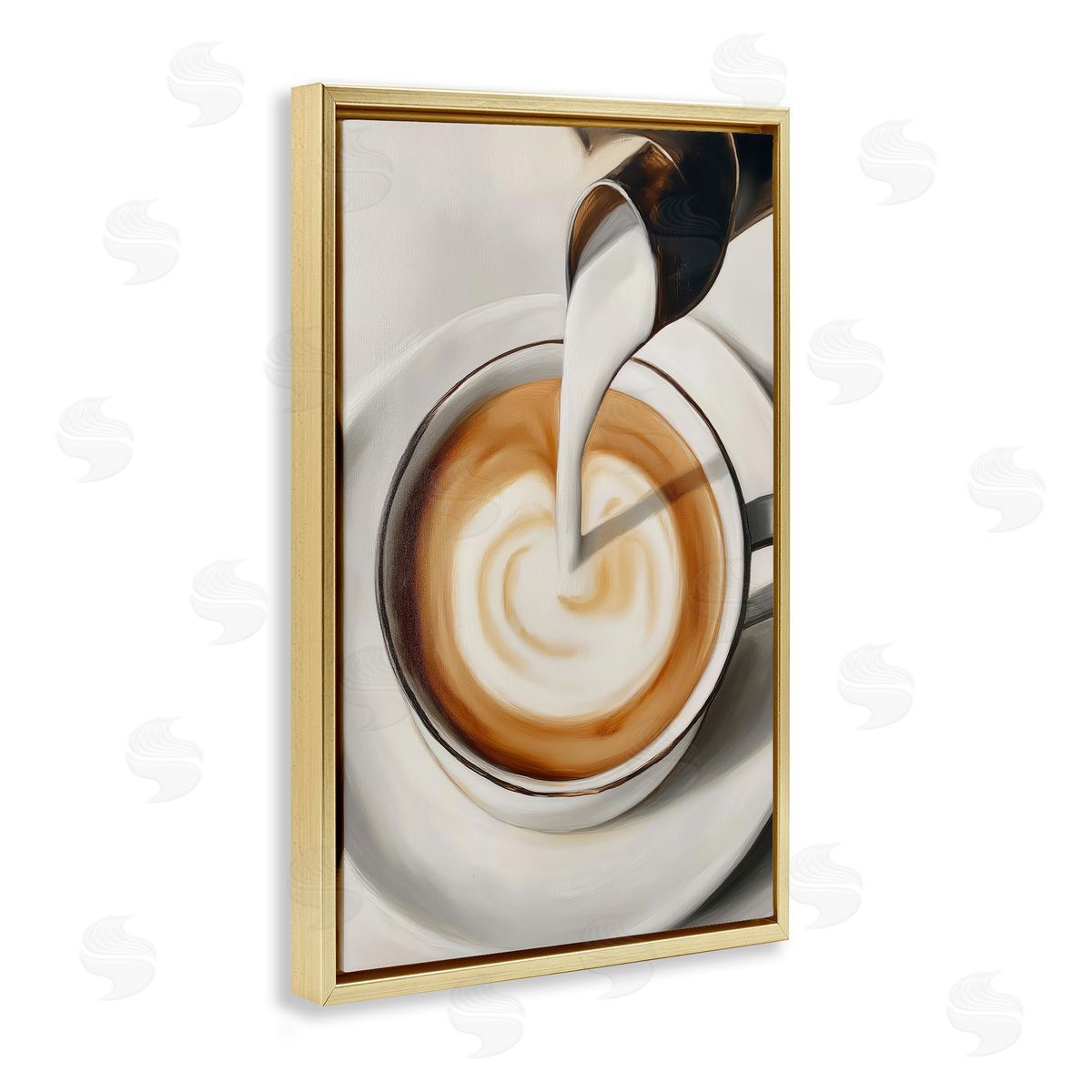 Annabelle Hall Pouring Latte Milk Swirl Canvas Wall Art Print