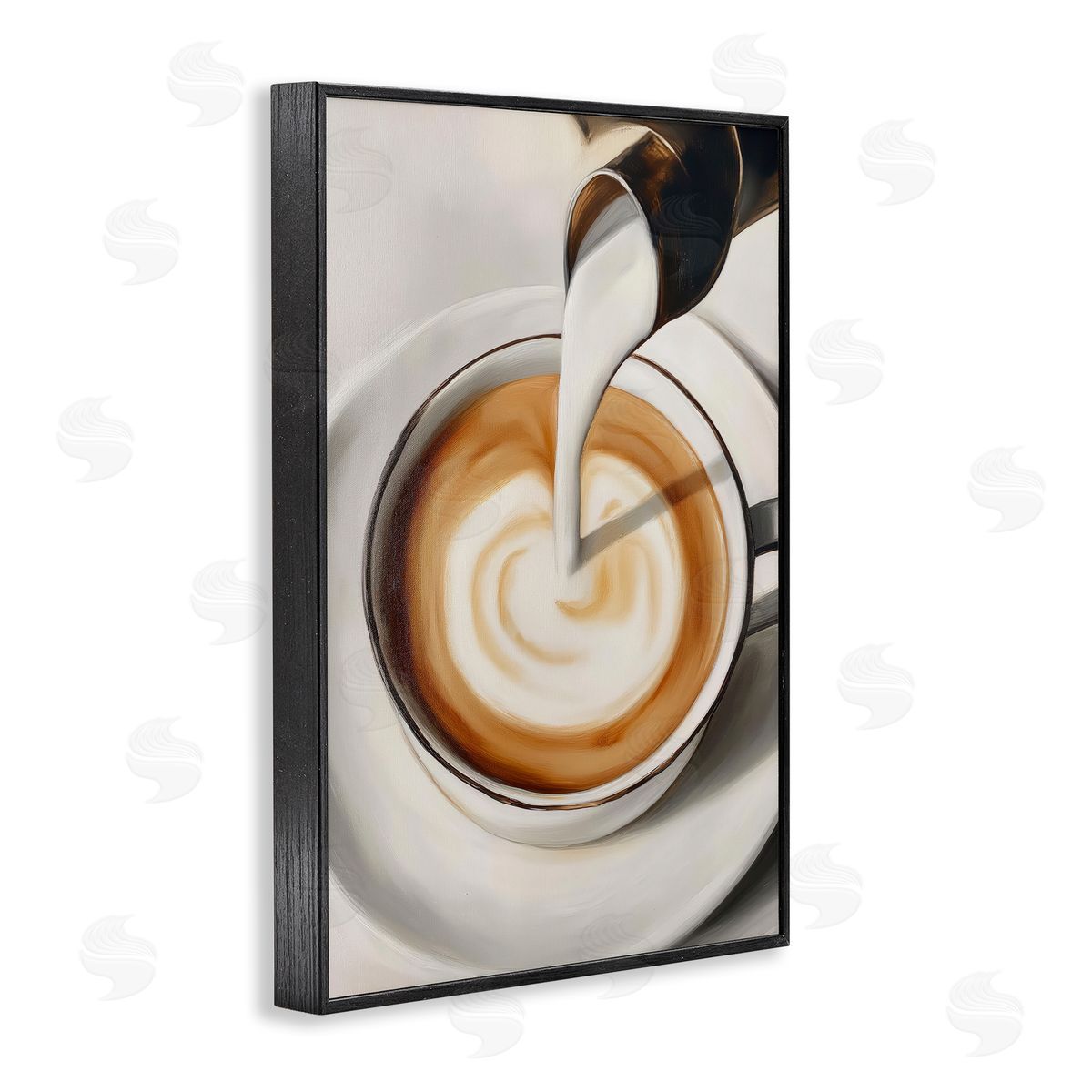 Annabelle Hall Pouring Latte Milk Swirl Canvas Wall Art Print