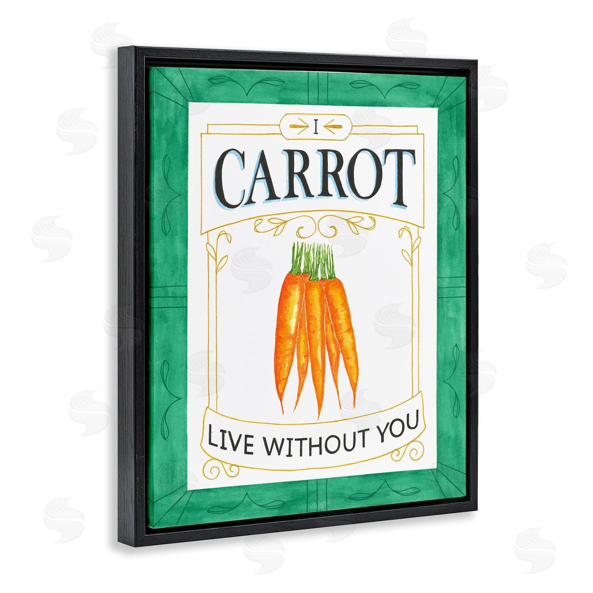Lara Beeston Carrot Live Without You Pun Canvas Wall Art Print