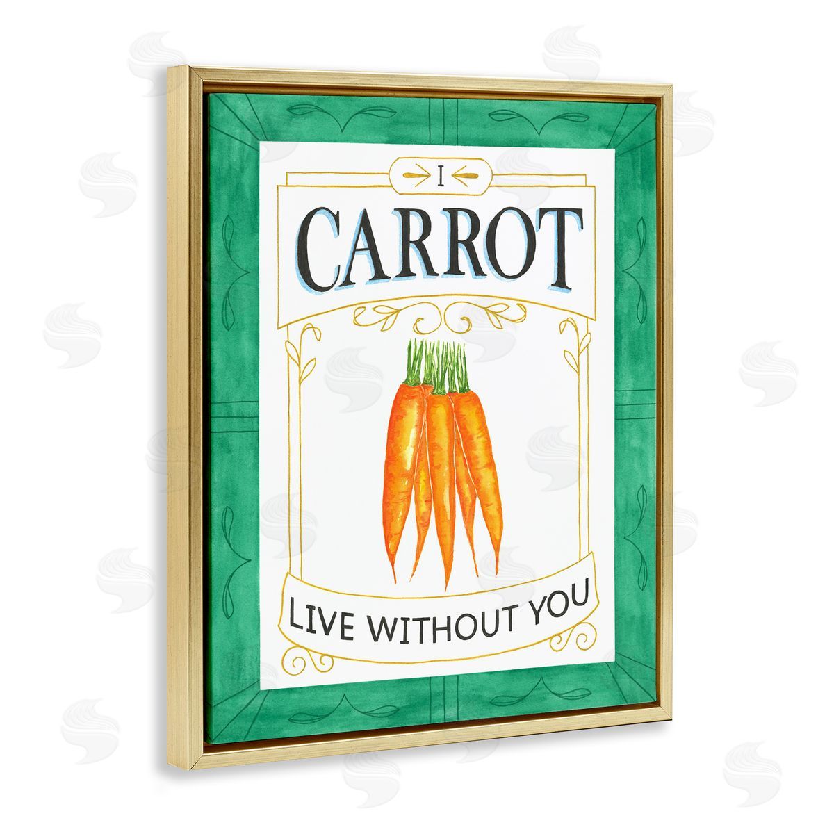 Lara Beeston Carrot Live Without You Pun Canvas Wall Art Print