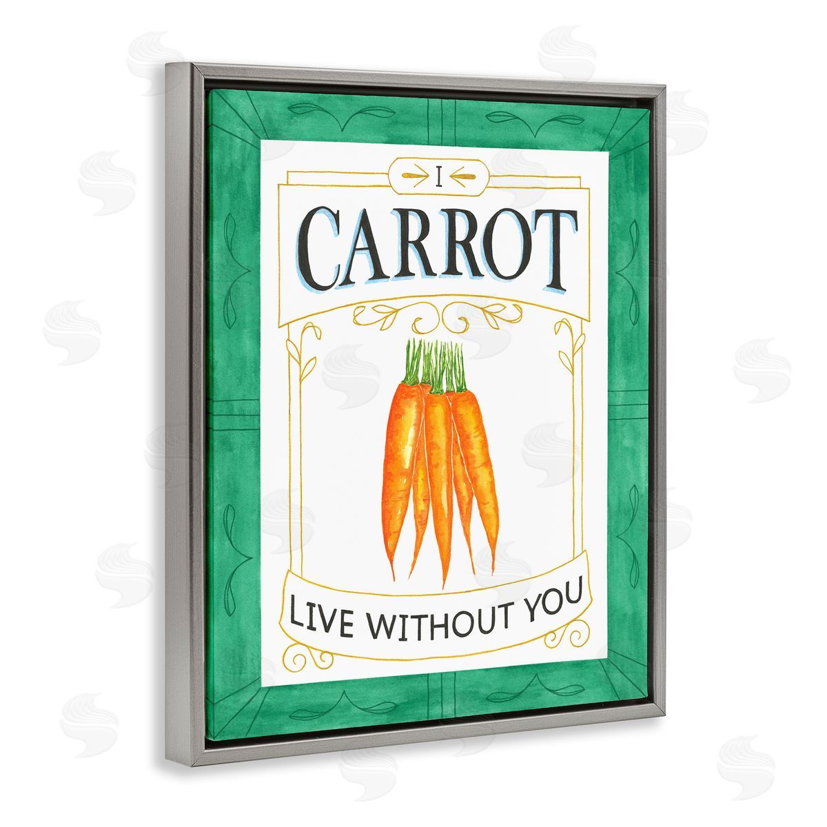 Lara Beeston Carrot Live Without You Pun Canvas Wall Art Print