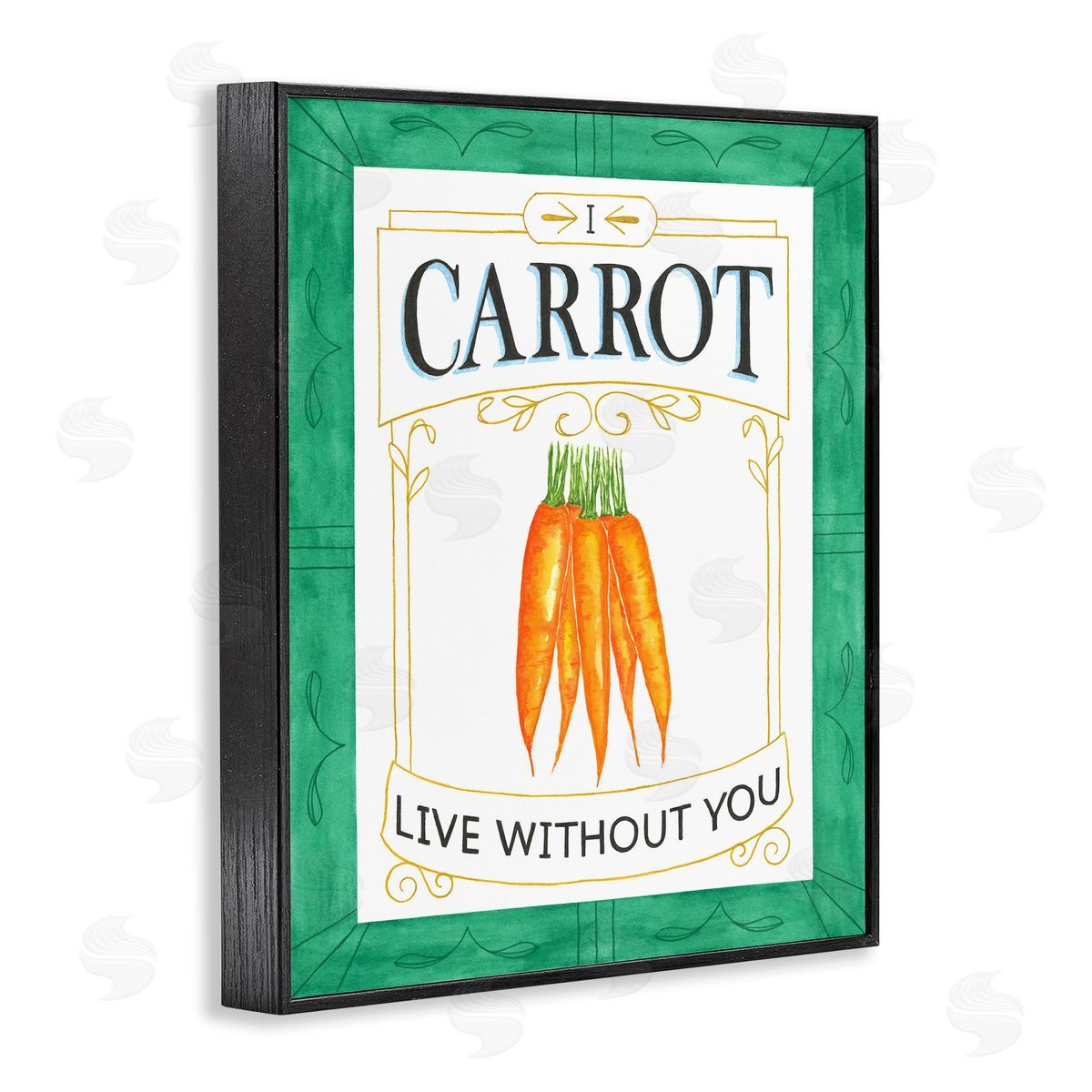 Lara Beeston Carrot Live Without You Pun Canvas Wall Art Print