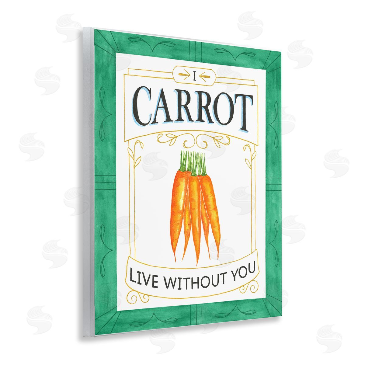 Lara Beeston Carrot Live Without You Pun Canvas Wall Art Print