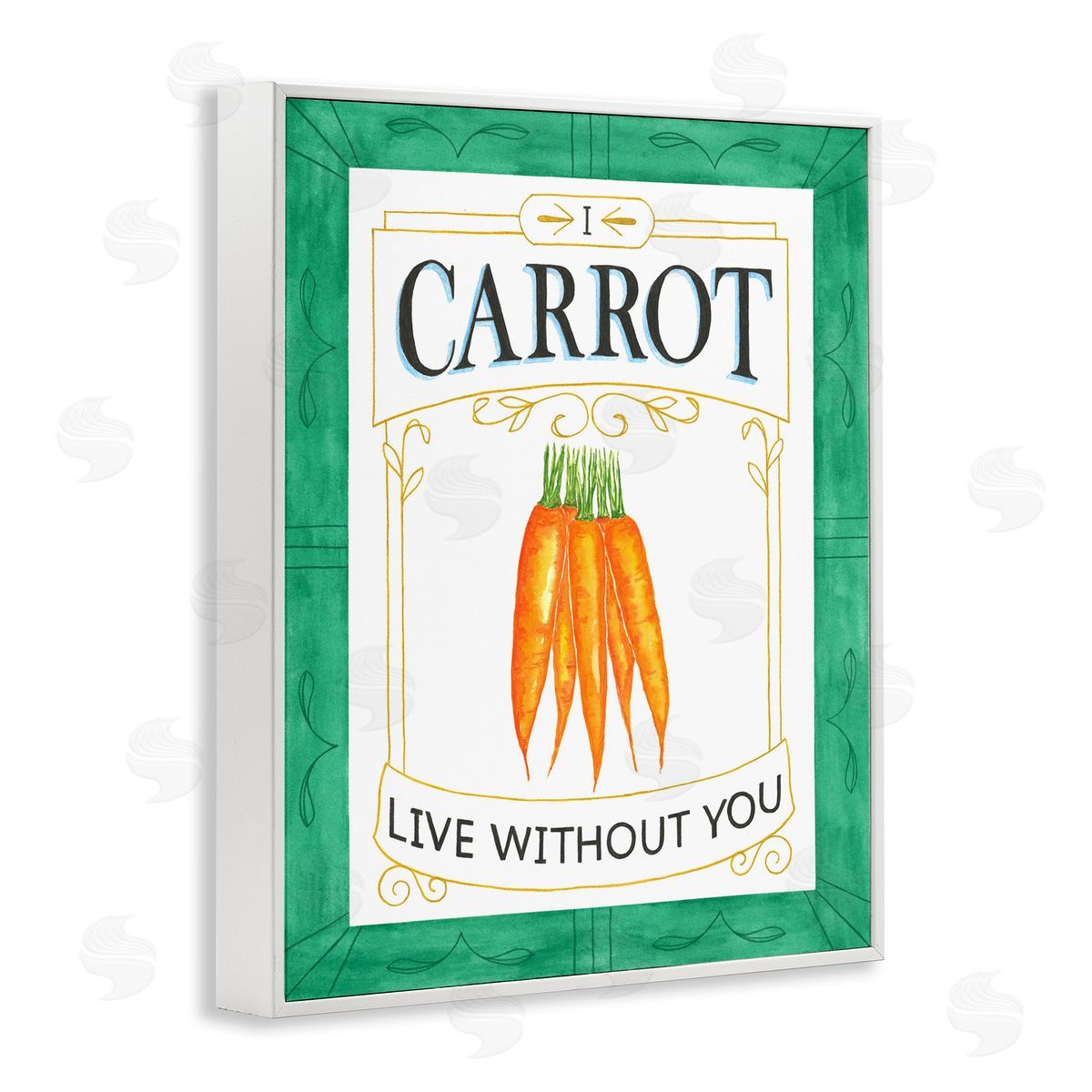 Lara Beeston Carrot Live Without You Pun Canvas Wall Art Print