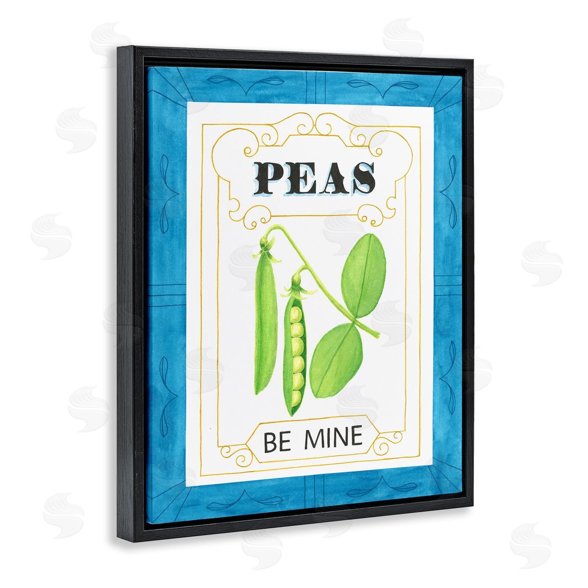 Lara Beeston Peas Be Mine Pun Canvas Wall Art Print