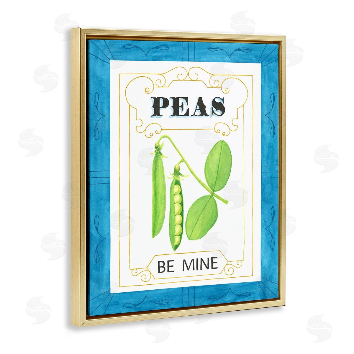 Lara Beeston Peas Be Mine Pun Canvas Wall Art Print