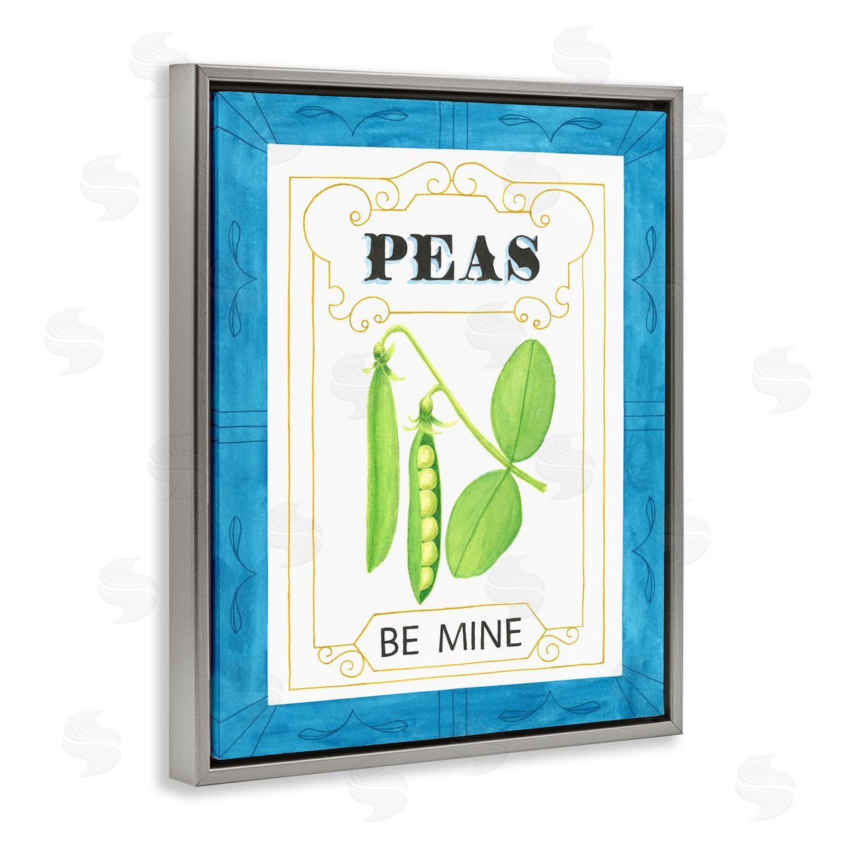 Lara Beeston Peas Be Mine Pun Canvas Wall Art Print