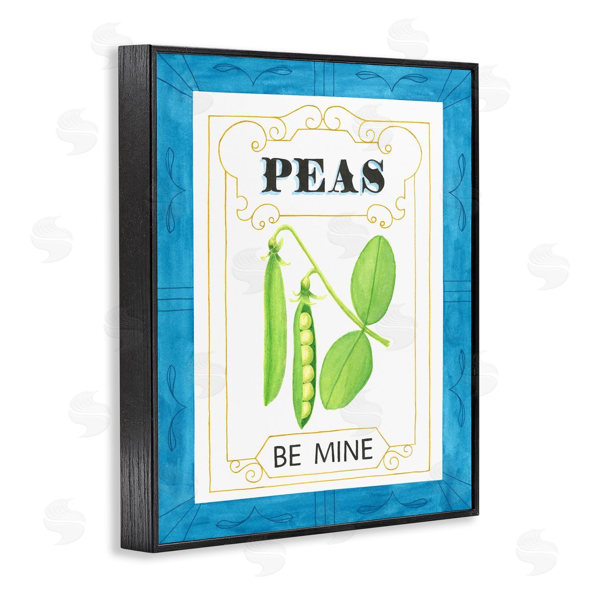 Lara Beeston Peas Be Mine Pun Canvas Wall Art Print